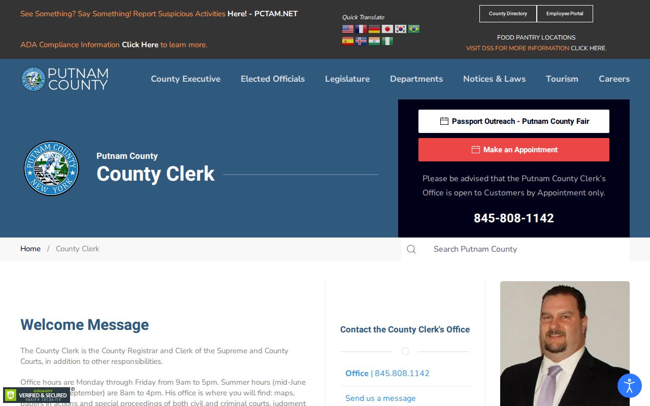 Carmel residents directory County Clerk records route